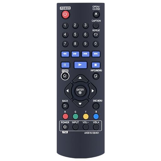 CLVIZCXOMAKB75135401交換用リモコンforLGブルーレイディスクプレーヤー用操作簡単設定不要BP155BP155NBP165BP165NBP250BP255BP255NBP300UBK80