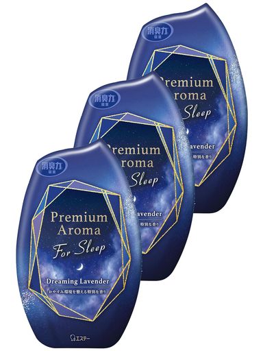 消臭力 プレミアムアロマ For Sleep [まとめ買い] 部屋用 置き型 ドリーミングラベンダー 400mLx3個 お部屋の消臭力 寝室 ルームフレグランス 消臭剤 消臭 芳香剤 ベッドルーム