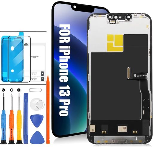 液晶パネル修理用ForiPhone13ProTFT画面交換タッチパネルセット6.1インチ液晶パネルガラススクリーン修理パーツデジタイザ修理工具セット付き+保護フィルム+防水シール付き