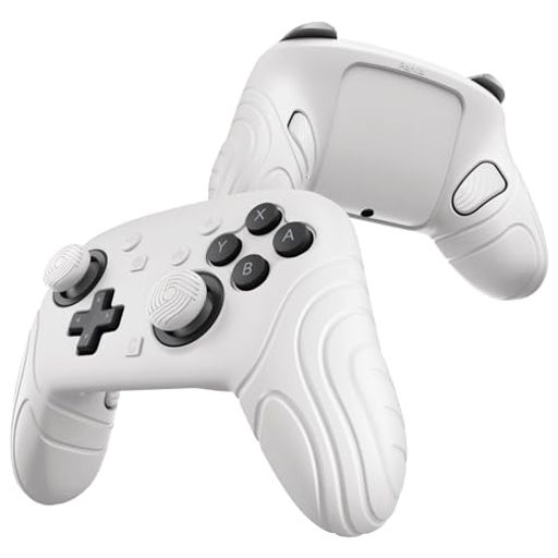 PLAYVITAL SWITCH2 PRO対応 シリコン製グリップカバー 滑り止め仕様 スイッチ2プロコン対応背面ボタン&サムスティックキャップ&ステッカー付属-サムライバージョン 