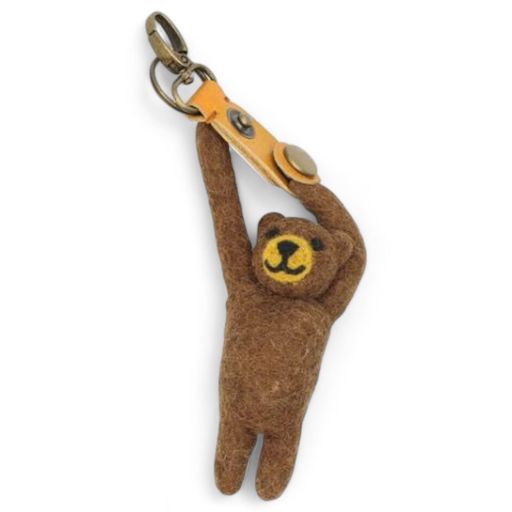 匠美風Selectクリスマス2WAY(飾り~プレゼント)フリースタイルオーナメントネパールフェルトグローブホルダークマ