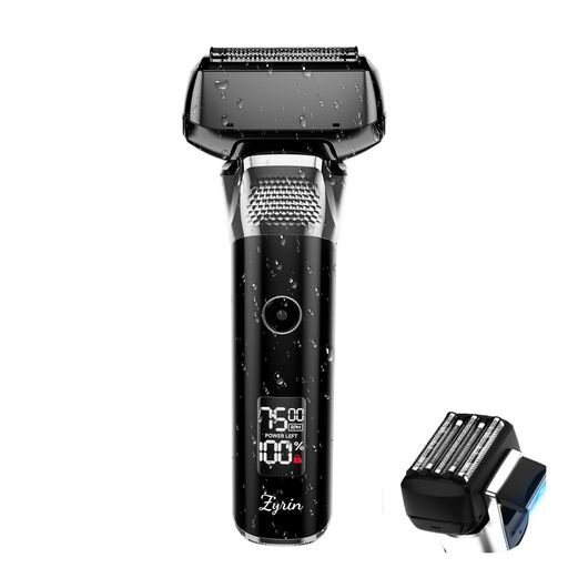 Zyrin5枚刃往復式シェーバーメンズひげそり電動シェーバー電気シェーバー髭剃り深剃り対応360°フレック..