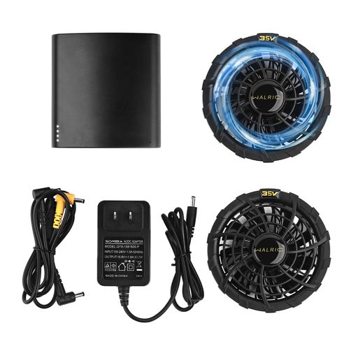 30V/35V/40V超高出力ファンバッテリーセット20000mAhファン付き作業服対応5段階風量調節作業服用ベスト..