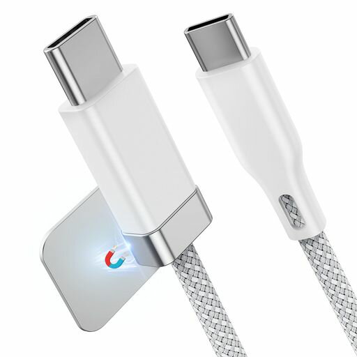 Magtameusbc&usbcケーブル磁石吸着壁面に固定機能タイプcケ_ーブル金属プレート2個入り配線落下防止60W..