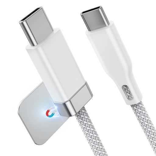 Magtame usb c&usb cケーブル 磁石吸着 壁面に固定機能 タイプcケ_ーブル 金属プレート2個入り 配線落下防止 60W/3A急速充電 PD技術 type-cケー_ブル Phone15/MacbookPro/Pad/Pro等c to