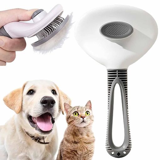 Care Supplies - ペットブラシ猫ブラシ犬ブラシ【ワンプッシュ式!】キャットブラシスリッカーブラシワンプッシュ脱毛ブラシ皮膚に優しいブラシブラッシングブラシ毛玉取りブラシ丸洗い可能適切ペッ…