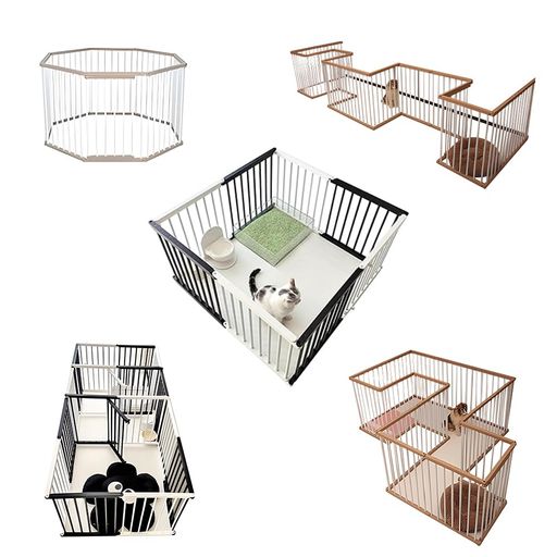 Yilucessペットサークル【DIY可能】犬ゲージ猫ペットフェンスドア付き折りたたみ組み立て簡単工具不要ダブルロック脱走防止犬用多頭中小型犬用複数の組み合わせ広げる犬小屋93cm*93cm*68cm