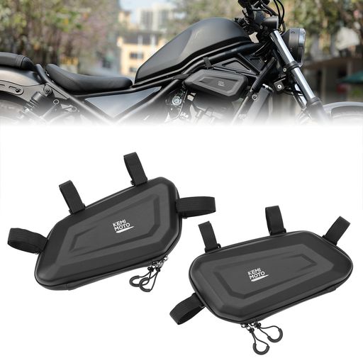 KEMIMOTOバイクサイドバッグ左右セットツールバッグ5L変形しにくい仕分け収納スペースあり撥水対応小物収納取付簡単自転車サドルバックツーリングフレームバッグレブル250レブル1100cl250…