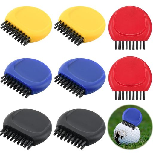 ゴルフクラブブラシ8個セットミニゴルフクラブブラシゴルフボールクリーニング小型軽量フックデザイン持ち運びに便利多用途ヘッド/ゴルフボール/シューズ溝クリーナー清潔用ンテナン…