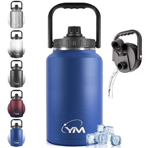 HoneyHolly水筒4リットル(実容量約3.8リットル)大容量不锈钢アイスコンテナ漏れ防止アイスジャグキャンプコンテナキャンプジャグアイスボックス魔法瓶保冷保温24時間ウトドア・バーベキュ…