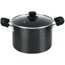 パール金属カレー・シチューポット22cmガラス蓋付IH対応マーブルダイヤモンドママディナーαHB-5896
