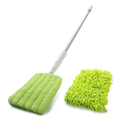 サンコー柄付きバススポンジモップ洗ってふきとるクリーナーロングびっくりフレッシュグリーンBF-59