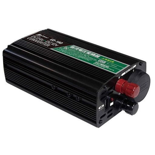 ●本体サイズ:90(W)x51(H)x178(D)mm 重さ:660g●配線コードの長さ:約1.45m●定格入力電圧:DC24V●入力電圧範囲:DC21~30V●定格出力電圧:DC12.8V プラスマイナス0.2V ●定格出力電流:15A●最大瞬間出力電流:16A●USB出力:5V/1A●使用温度範囲:0°C~40°C●高電圧/低電圧カット:30Vプラスマイナス1V/18.5Vプラスマイナス1V●ヒューズ容量:15A(コード部ホルダー) ●保護回路:入力電流保護回路(ヒューズ)・過負荷保護回路・高電圧保護回路●メモリー出力:最大6.5A●アクセサリーソケット出力:10A以下●待機電流(無負荷時):OFF時 30mA/ON時 150mA ●トラック・バスのDC24V電源をDC12Vに変換して12Vカー用品が使用可能。●カーオーディオ等のメモリー機能を保持。(本製品の電源スイッチが常時ONの状態)●入力側過電圧、入力側低電圧、入力側逆接保護回路。●3系統の出力端子を装備(DC12Vアクセサリーソケット、陸式ターミナル、USBポート