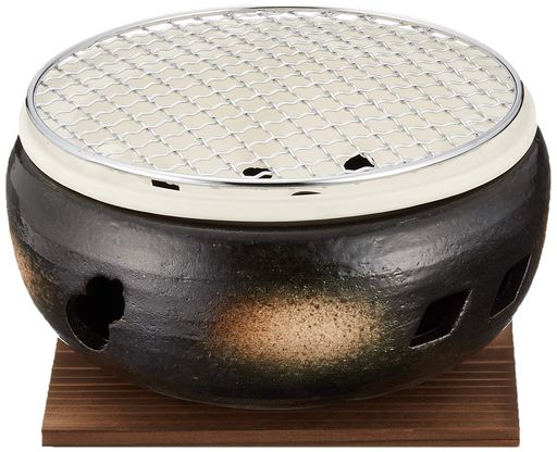 マルヨシ陶器伊勢炭焼水コンロ7号黒M4603