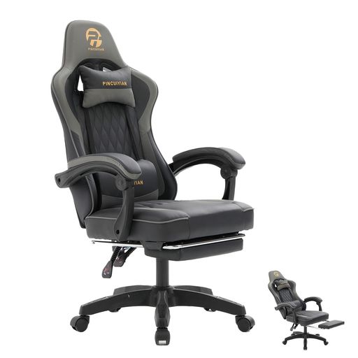 KYODA ゲーミングチェア リクライニング オフィスチェア デスクチェア オットマン付き ゲーム用チェア フットレスト あぐら リクライニング135° イス 椅子 テレワーク 疲れない 幅広座面 …