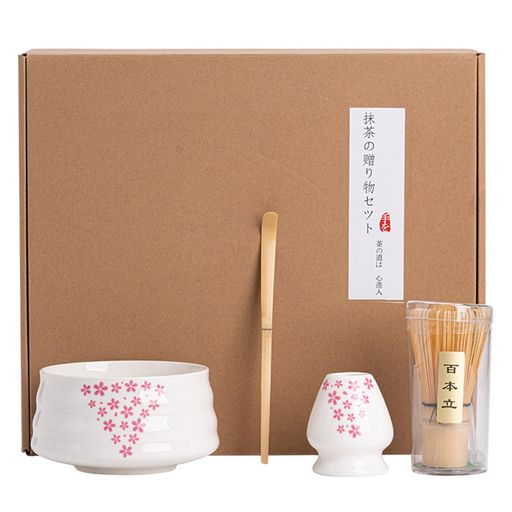 Rakuten - 茶道具セット抹茶セット百本立茶筅茶筅立て茶杓茶さじ抹茶碗茶道具4点セットお点前セット初心者さん向け茶道セット桜