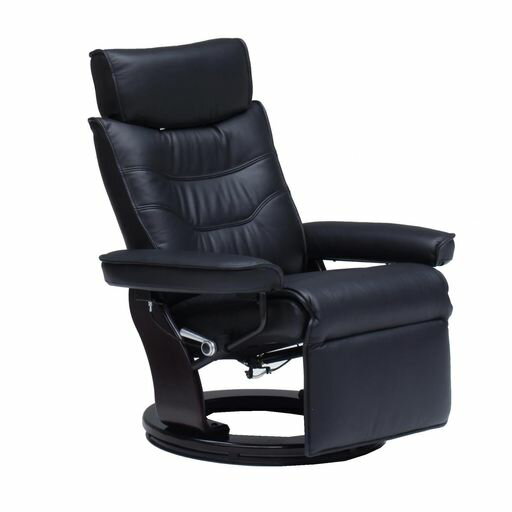 リクライニングチェア1人用映画鑑賞パーソナルチェア革、合成皮革ブラック462542