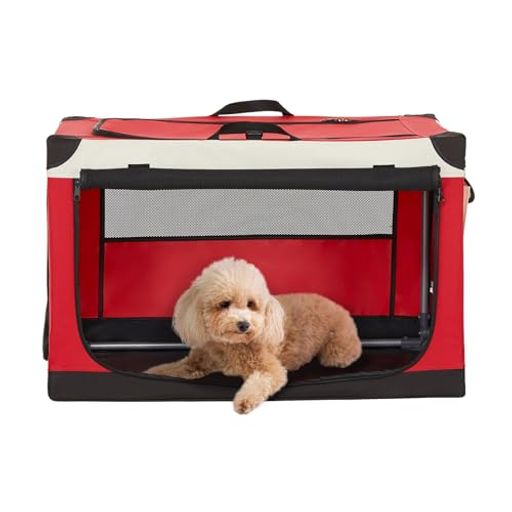 Petsfitソフトクレートペットケージ犬用クレート中型ペット折り畳みペットハウス猫犬兼用組み立て簡単..