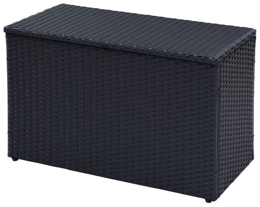 ガーデンマスター(Gardenmaster)ウィッカー収納庫幅80x奥行39x高さ52cm(幅80cmタイプ)物置収納ベンチ玄関軒先お庭ベランダテラスバルコニーダークブラウンNWS-80(DBR)