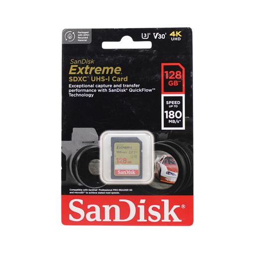 SanDisk(サンディスク)128GBExtreme(エクストリーム)SDXCUHS-Iメモリーカード-C10/U3/V30/4K/UHDSDカード-SDSDXVA-128G-GNCIN