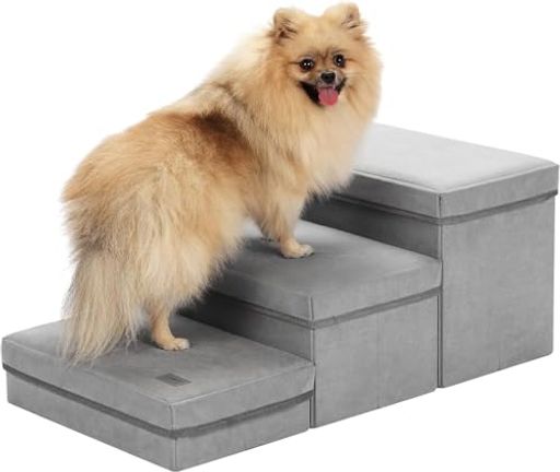 ドッグステップ 3段 犬 ペット用階段 踏み台 収納型ペットステップ 耐荷重20KG 足腰への負担を軽減 怪我防止 安全 小型犬 ヘルニア 高齢犬 シニア犬 収納ボックス 組立ペットステップ 介護…