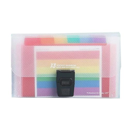 13ポケットA6領収書の紙書類ケースドキュメントスタンドファイルボックスオフィス整理書類収納マルチカ..