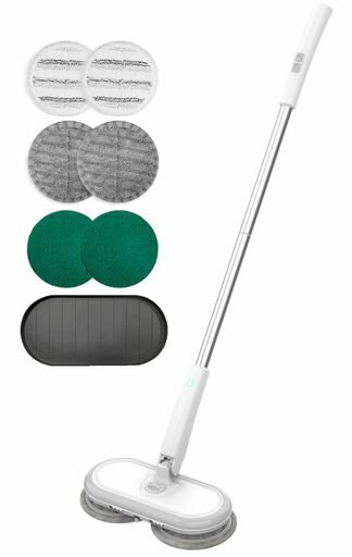 GOBOT電動モップコードレス回転モップクリーナー軽量化回転モップ1台4役水噴射モップクリーナー200回/..