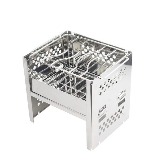 FLIPPED折りたたみコンロバーベキューコンパクトキャンプアウトドアかまど焚き火台1台多役1-2人用2段調節B6より大きい薪ストーブアウトドア愛好者のプレゼン...