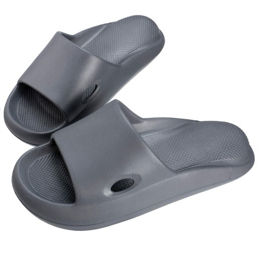 [DmCabin]スリッパサンダル厚底ルームシューズ軽量静音抗菌防臭滑り止め男女兼用ダークグレー/260~270