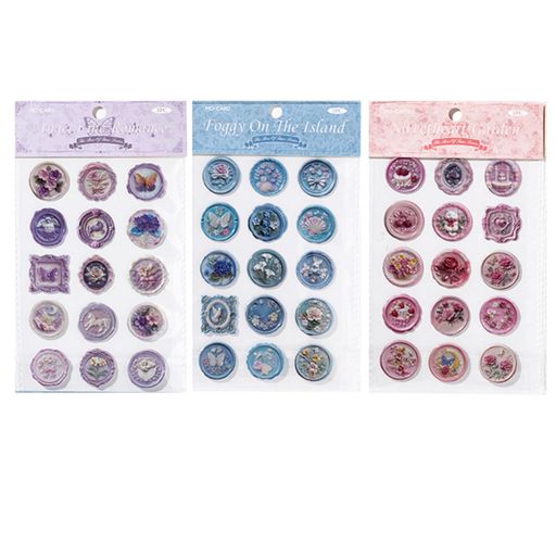 Zolarkarコラージュ素材45枚フレークシールシーリングワックス風シールレトロ立体花シールシーリングワックス風封印シールおしゃれかわいいDIY手作りデコシール優しくみずみずしい花の…