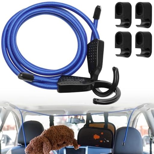 洗濯ロープ車用物干しロープ車内荷物固定ロープ1.5M洗濯ロープ1本セット衣類ハンガーロープ洗濯物干し両端フック落下防止長さ調整式弾力ゴム紐携帯便利梅雨部屋干し車中泊旅行通勤衣…