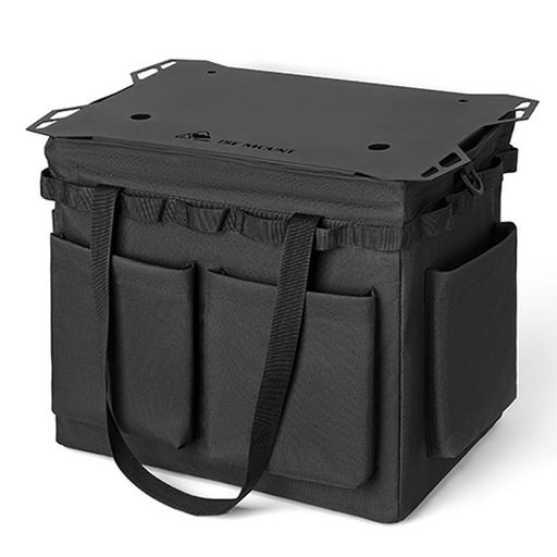 キャンプ収納ボックス41Lテーブルカバー付きソフトコンテナアウトドア用バーベキュー七輪収納ケースア..