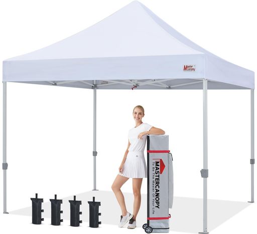 マスターキャノピー(MASTERCANOPY)タープテントワンタッチ3M商用アウトドア用三段階調節スチールフレー..