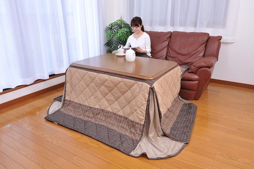 タックブラウン約(縦)22.5x(横)26.5こたつ布団80x120用