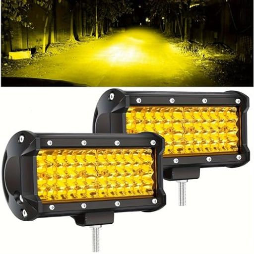 照明 ☄【取付き簡単&amp;幅広い用途】:取付ステーで上下のライト角度調整可能です!屋外や現場作業にも便利です。車用、除雪車のライト、夜釣りの照明、集魚灯、漁業用、フォークリフトのライト、汎用LED作業灯、交通整理に、災害時の備えに、様々な場面で活躍できます! ☄【超高輝度明るさ】4列&amp;48連超高輝度純正CREE製チップ搭載、驚くほど21600ルーメン達成!60°狭角発光で照射距離は他のよりもっと遠くなって、真っ黒な道でも、安全運転を確保できます!黄色い光は見やすいので、他の車や歩行者から認識されやすくなります。白い光が眩しく感じる時もおすすめです。 ☄【IP68防水】:シリング構造を採用され、CEおよびFCC認証を取得しています。雨や雪のいずれであっても、有効的に雨水を防止し様々な天候に安全運転を確保します! ☄【効率的な放熱性】:熱をためにくいアルミ合金を素材に採用。航空機用アルミニウム合金は迅速な放熱する機能があって、効率的に冷却することができます。