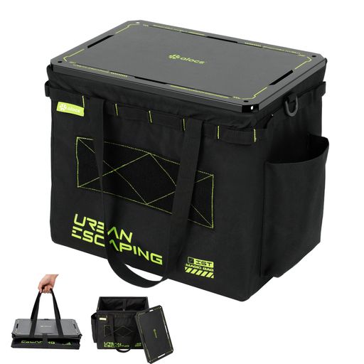 Alocs収納バッグソフトコンテナキャンプ用品七輪ギアケース【IGT桌板付き】30L大容量トートバッグギア..