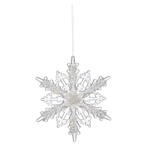 東京堂(Tokyodo)クリスマスオーナメント装飾パールスノーフレーククリアW14xD1.5xH16cm1入XO000989-zzz