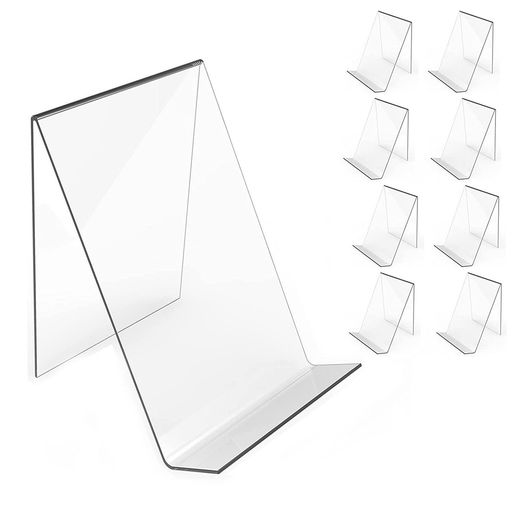 CHANJIFアクリルスタンド8個セット本棚透明カードスタンド展示台アクリル台マガジンラックカードスタンド展示ケース