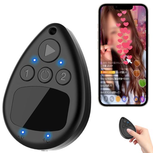 Topamzワイヤレス自動クリッカースマホ連打機自動タップ|2台同時接続可能|TikTokライブ配信のいいね・ゲーム・報酬タスク対応・ゲーム..
