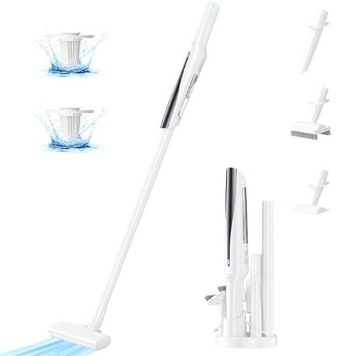 掃除機コードレス軽量【置くだけ充電】38Kpa強力吸引最大40分連続稼働スティックハンディ掃除機クリーナー電気そうじき低騒音2way仕様Type-C充電式LED液晶ディスプレイ一人暮らし年末お掃…