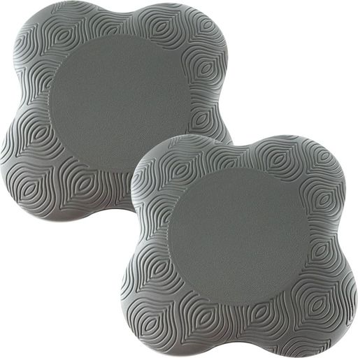 膝マットヨガマット肘マット2個セット膝当てトレーニングマット筋トレストレッチ軽量耐久性滑り止め運動用プランクグレー20cmX20cm