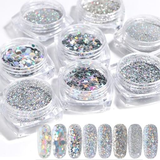 【パッケージ内容】セットには8箱のホログラムネイル装飾粉/円形と星のスパンコール/ネイルフラッシュ粉が含まれている。各形状には、こぼれないように小さなプラスチックケースが付属しています。 【高品質素材】当社の8色を組み合わせたラウンドネイルアートスパンコールは、ポリエステルとソフトプラスチックでできており、貼りやすい。 【使いやすい】天然または人工の爪に簡単に塗布でき、爪の表面をきれいにし、プライマーでブラシをかけ、爪に塗布し、透明なトップコートでシールします、キラキラを長時間保つことができます、プロや初心者に適している。 【きれいな効果】適切な方法を使用すれば、自宅で魅力的な爪を手に入れることができます、爪に輝きを与え、爪にきらめく色を追加します、あなたの爪をより華やかに見せてくれます。 【適用範囲】ネイル、顔、ボディ、髪にメイクアップを施して美しい飾りとしてお使いいただけるスパンコールネイルです。フェスティバル、パーティー、楽しいイベント、カーニバルのアクセント、ダンスパフォーマンス、歓声やコスチュームの楽しいルックスを作成するのにも最適です。