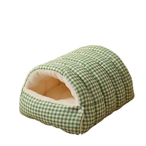 [Tumanld]猫用ハウスペットベッド厚手の密閉式キャットベッド猫用犬用小型犬ドーム型冬丸型ふわふわ柔..