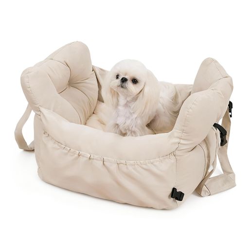 小型犬及び中型犬のドライブ用のペットベッド 3Way固定マウント + 飛び出し防止で二重安全:急ブレーキや衝突時にペットをしっかり保護する3Way固定システムは、他社の2点固定より安定性が段違い。飛び出し防止リード付きで、ドライブ中のペットの飛び出しを効果的に防ぎます。運転に集中でき、愛犬も安心です 極厚8cmの高反発フォーム採用で他社比較で快適性が段違い:「ふかふかで居心地が良い」「まるで自宅のベッドのよう」と、お客様から最も高評価のポイントです。約8cm厚のプレミアム高反発フォームが体圧を分散し、長時間のドライブでも愛犬が疲れにくく、リラックスできる環境を実現します 3WAY多機能で一台三役・車用/ペットベッド/携帯キャリーが一つで叶う:ドライブボックスとしてはもちろん、自宅ではペットベッドに、外出時は携帯キャリーに。取り外し可能なメッシュネット付き、リバーシブルクッション(季節対応)、大容量サイドポケット付きで「ドライブ専用品ではなく日常使いできる投資価値」が高く評価されています 洗濯機対応+防水加工で清潔性が高く、ペット毛やニオイの心配なし:クッションも取り外せて洗濯機で丸洗い可能。