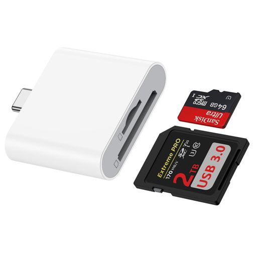 【超高速USB3.0・転送ラクラク】 USB3.0に対応し、写真・動画・大容量ファイルも快適に転送OK。最大5GbpsMB/sの高速読み取りで作業効率がアップ。旅行やビジネスシーンでもストレスなくご利用いただけます。 【SD&amp;microSD両方使える・1台で解決】 SDカードとmicroSDカードの両方に対応。デジカメ、ドライブレコーダー、スマホなど、さまざまな機器のデータ管理にぴったり。これ1台で複数の用途をカバーできる便利アイテムです。※ご注意:2枚のカードを同時に読み取ることはできません。 【Type-C&amp;OTG対応・マルチデバイス】 Type-C端子搭載のスマホ・タブレット・PCに対応。iPhone15以降、iPad、Androidスマホなど、幅広いデバイスで使用可能。OTG機能で直接データ転送ができるのも魅力です。 【接続するだけ・設定もアプリも不要】 面倒な設定やアプリは一切不要。差し込むだけで自動認識し、すぐに使えます。初心者でも安心のシンプル設計で、誰でもカンタンにデータ転送ができます。 【軽量コンパクト・持ち歩きに最適】 軽くて小さな設計なので、ポケットやバッグにすっきり収納。