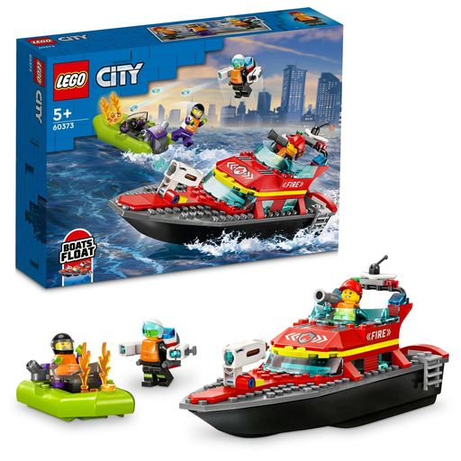 レゴ(LEGO)シティ消防レスキューボートおもちゃ玩具誕生日プレゼントブロック知育男の子女の子子供5歳6歳7歳8歳街づくりごっこ遊びおままごと60373