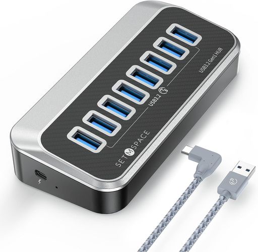 SETMSPACEusbハブ3.07ポート5Gbps高速転送usb3.0type-a増設ケーブル100cm(7*USBA)