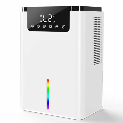 [2025新型]除湿機小型除湿器2200ml大容量18畳まで対応ダブルペルチェ式除湿乾燥機クローゼット除湿空気清浄機静音満水自動停止タイマー搭載7色ライト携帯便利脱臭省エネ/コロナ/カビ/梅雨…