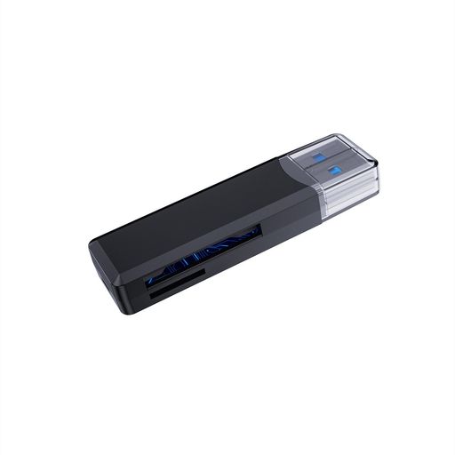 usb3.0 SDカードリーダー超小型SD/TFリーダー 2-in-1 読書 高速転送 MacOS Windows SD microSD SDXC SDHC用などに対応(ブラック)