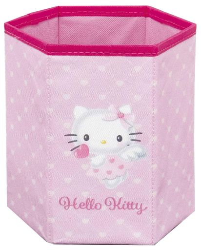 サイズ:約W190xH190xD165mm 素材:ポリエステル、厚紙 サンリオキャラクターズ折りたたみ収納BOXハローキティ サンリオの折りたたみ収納ボックスです。 使わない時は折り畳むこともできます。